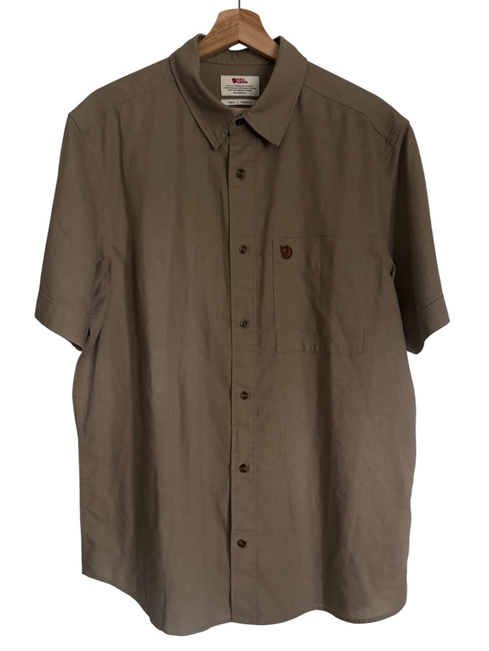 Fjallraven Ovik Travel Shirt SS - Green Hemp Blend